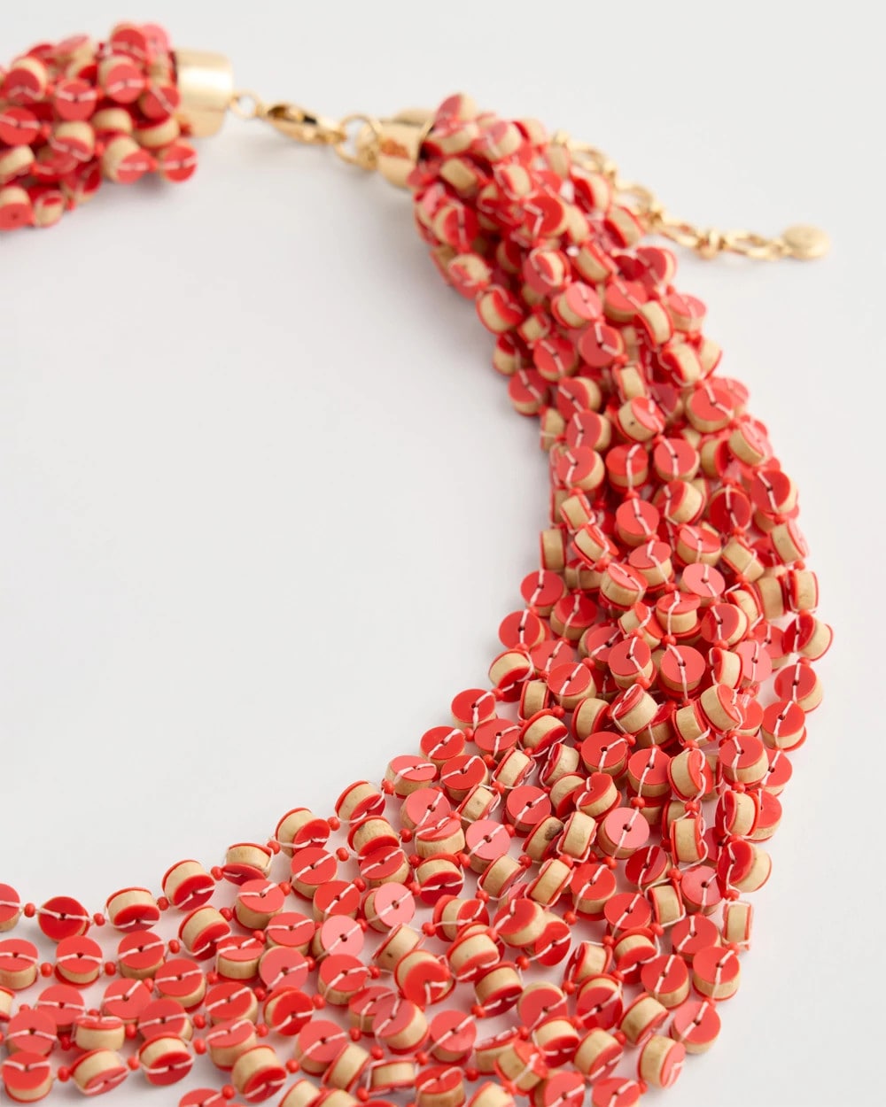 Chico's Coral Multi-Strand Necklace Coral