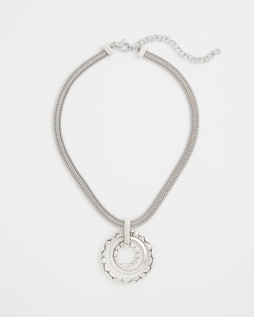 Chico's Silver Short Pendant Necklace Silver
