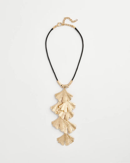 Chico's Chico's Originals Gold Ginkgo Pendant Necklace Gold