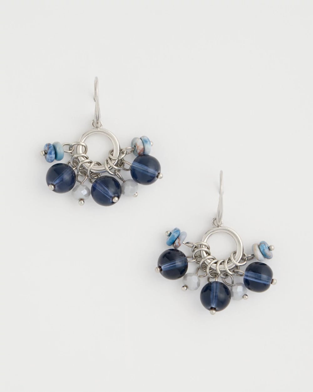 Chico's Sodalite Siren Cluster Earrings Blue