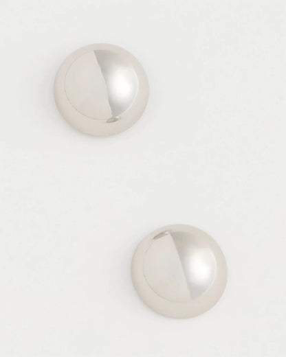 Chico's Mini Silvertone Sphere Stud Earrings Silver