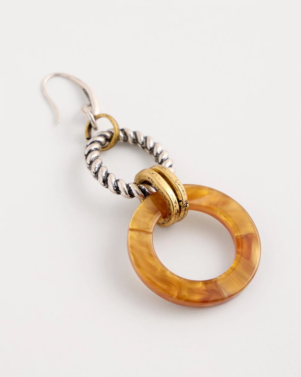 Chico's Linked Resin Drop Earrings Neutral