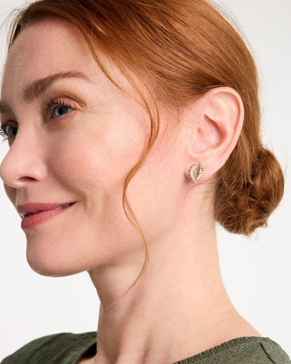 Chico's Conch Stud Earrings Gold