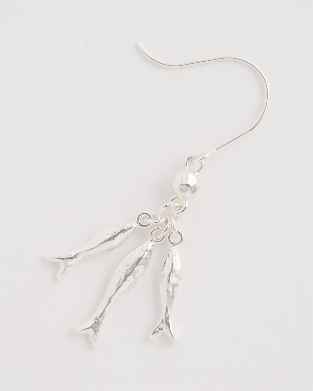 Chico's Silvertone Fish Cluster Earrings Silver
