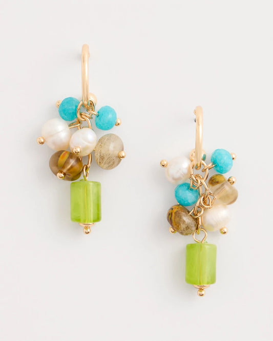Chico's Multi-Colored Cluster Earrings Multi