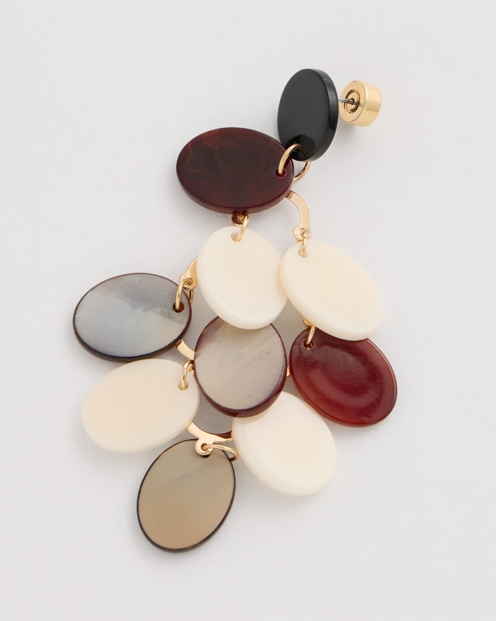 Chico's Neutral Resin Chandelier Earrings Neutral