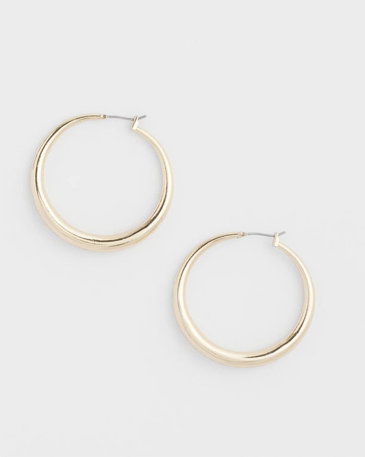 Chico's Cassie Gold-Tone Hoop Earrings Gold