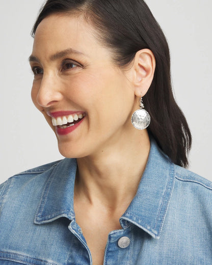 Chico's Tayla Drop Silver Earrings Silver