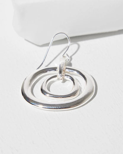 Chico's Silver Tone Drop Pendant Earrings Silver
