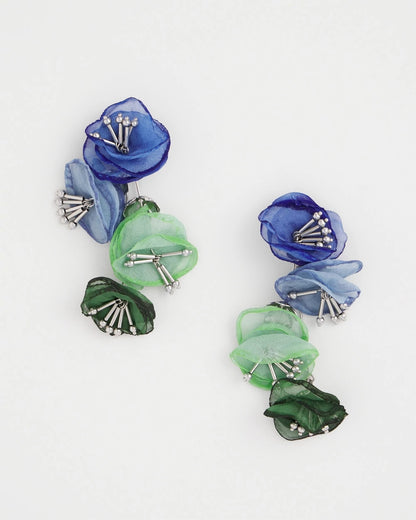 Chico's Multi Floral Linear Earrings Multi