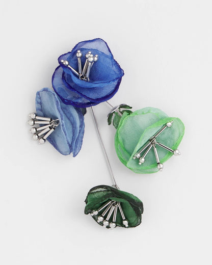Chico's Multi Floral Linear Earrings Multi