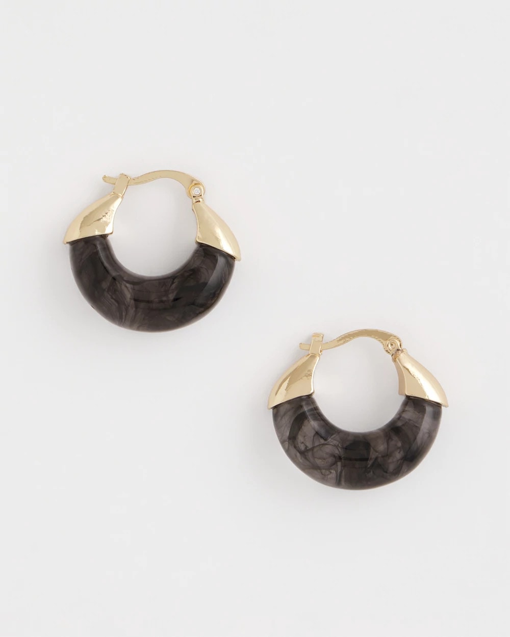 Chico's Marble Gold Hoop Earrings Gold