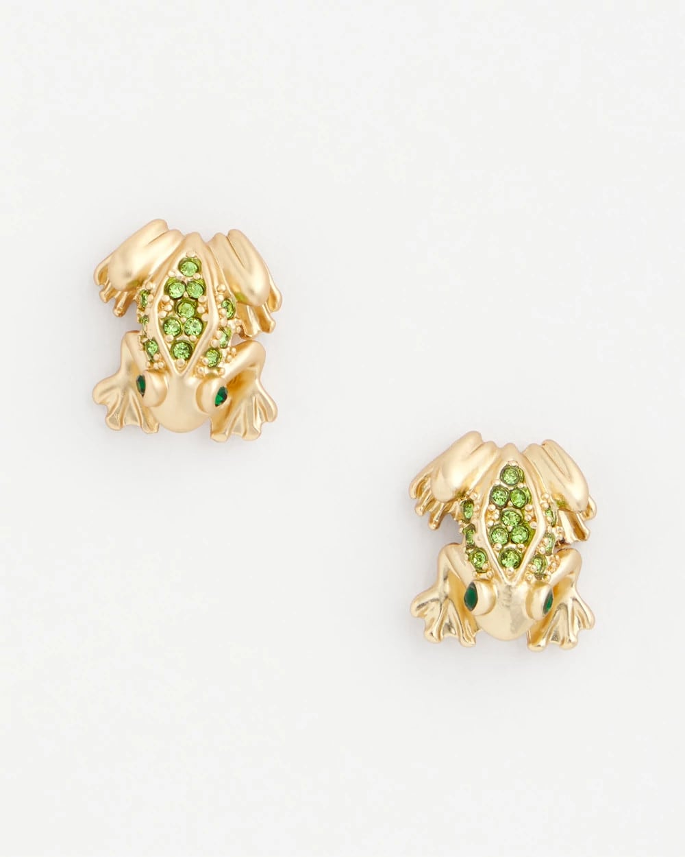 Chico's Frog Stud Earrings Gold