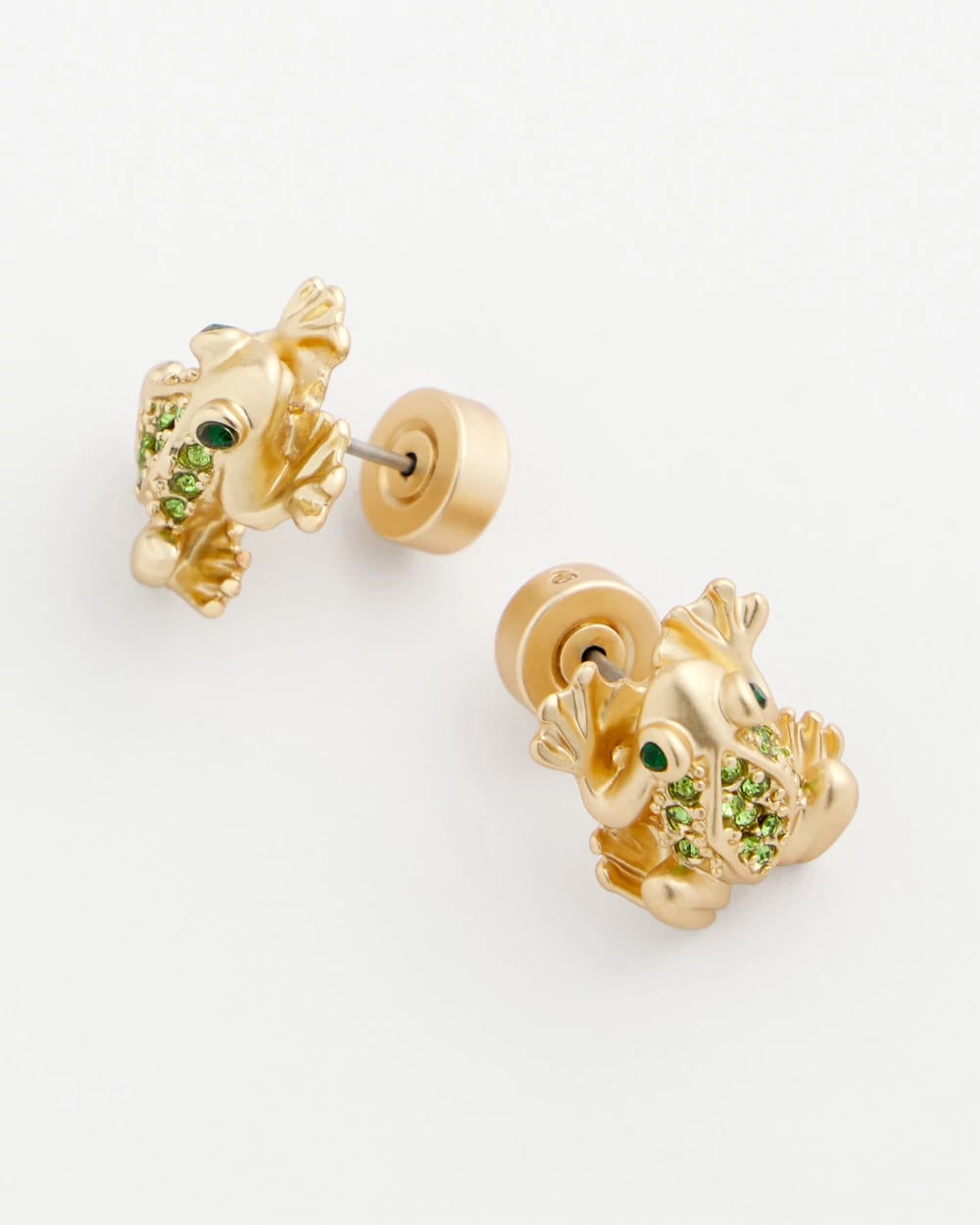 Chico's Frog Stud Earrings Gold