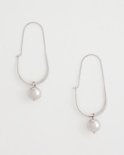 Chico's Silver Bead Threader Earrings Silver