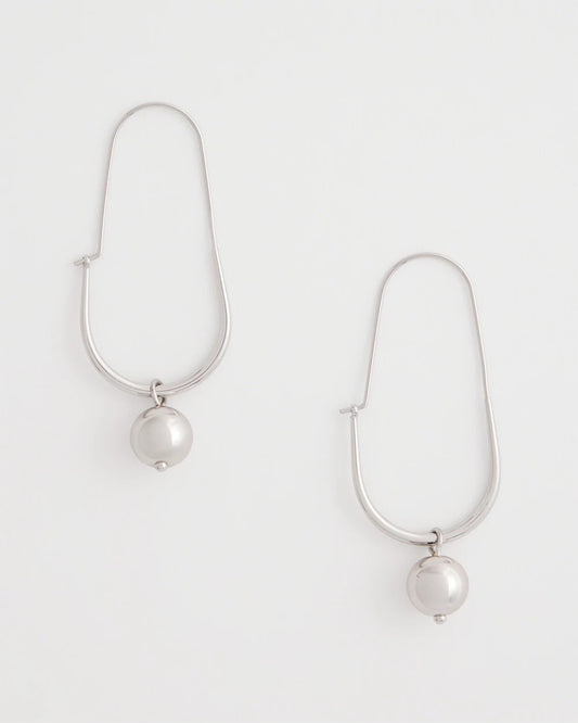Chico's Silver Bead Threader Earrings Silver
