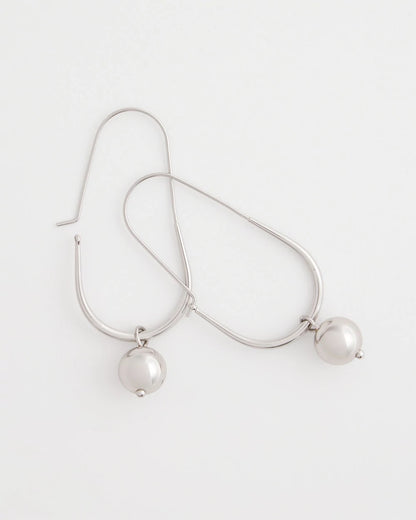 Chico's Silver Bead Threader Earrings Silver