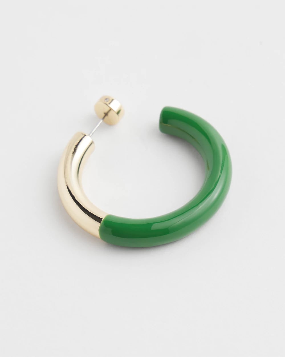 Chico's No Droop™ Green Dipped Hoops Verdant Green