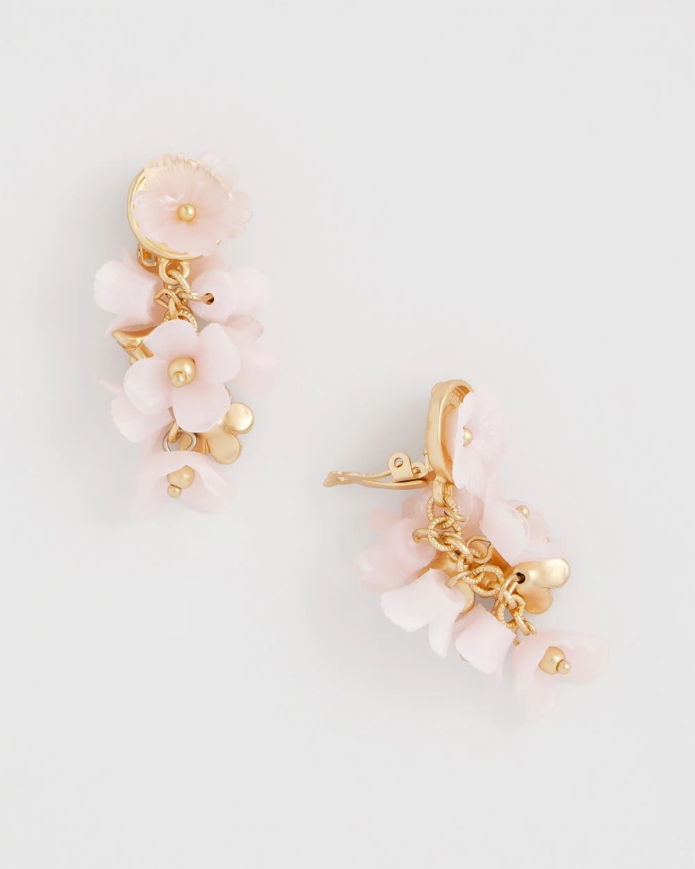 Chico's Pink Flower Cluster Drop Earrings Pink