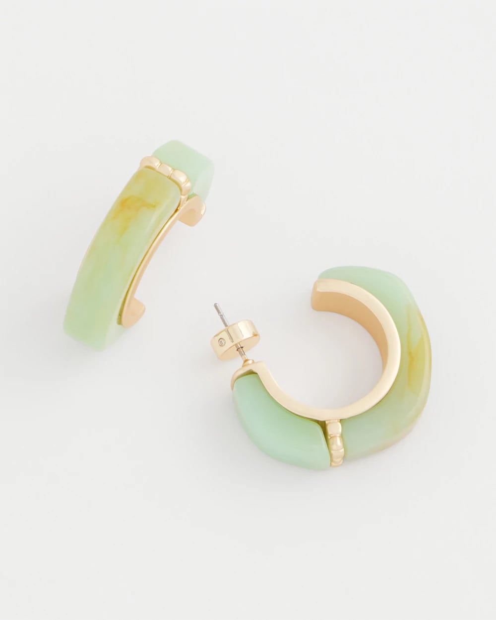 Chico's Aqua Tone Hoop Earrings Aqua