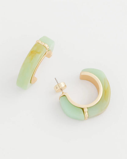 Chico's Aqua Tone Hoop Earrings Aqua