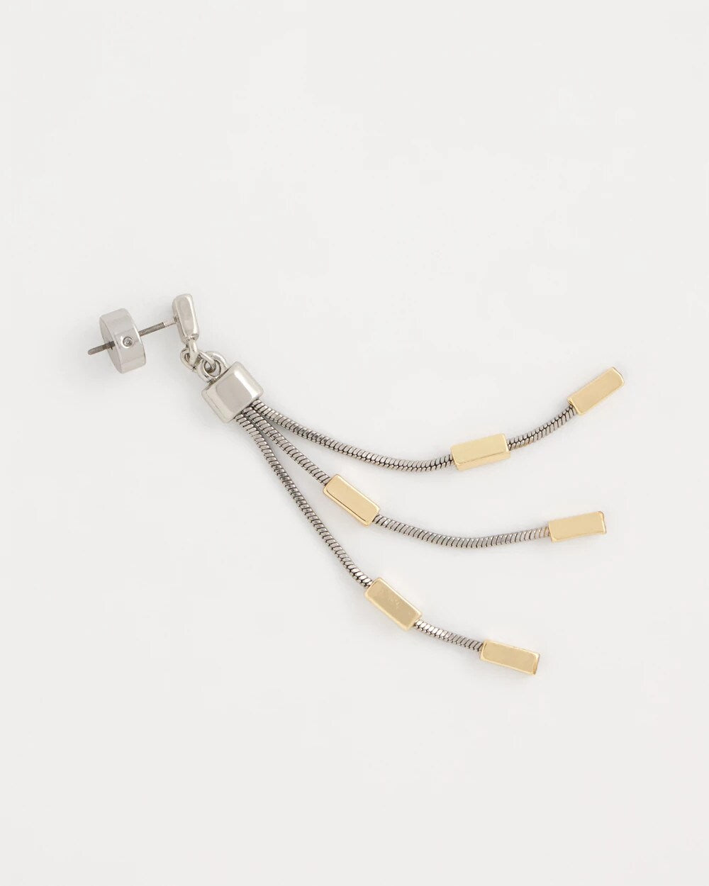 Chico's Mixed Metal Linear Earrings Mixed Metals
