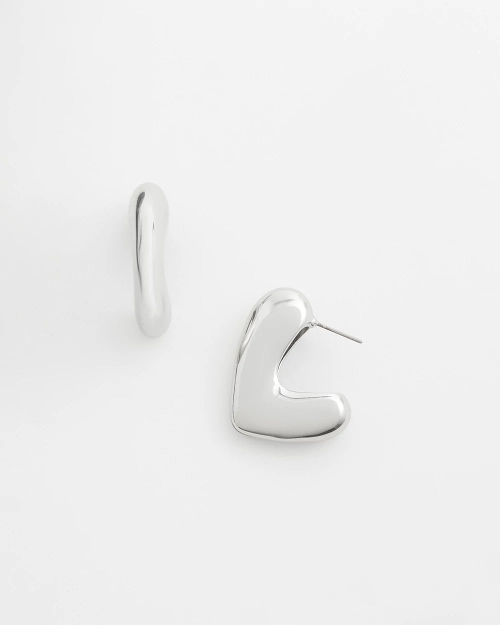 Chico's No Droop® Silver Tone Mini Hoops Silver