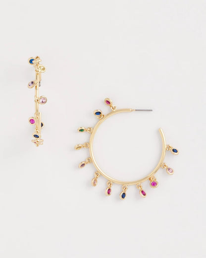 Chico's Multi-Color Hoop Earrings Multi