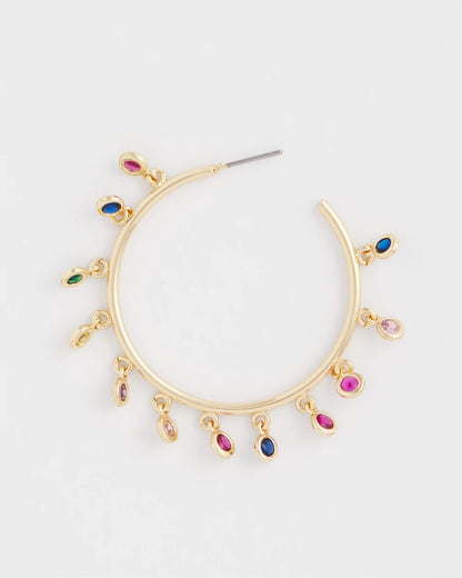 Chico's Multi-Color Hoop Earrings Multi