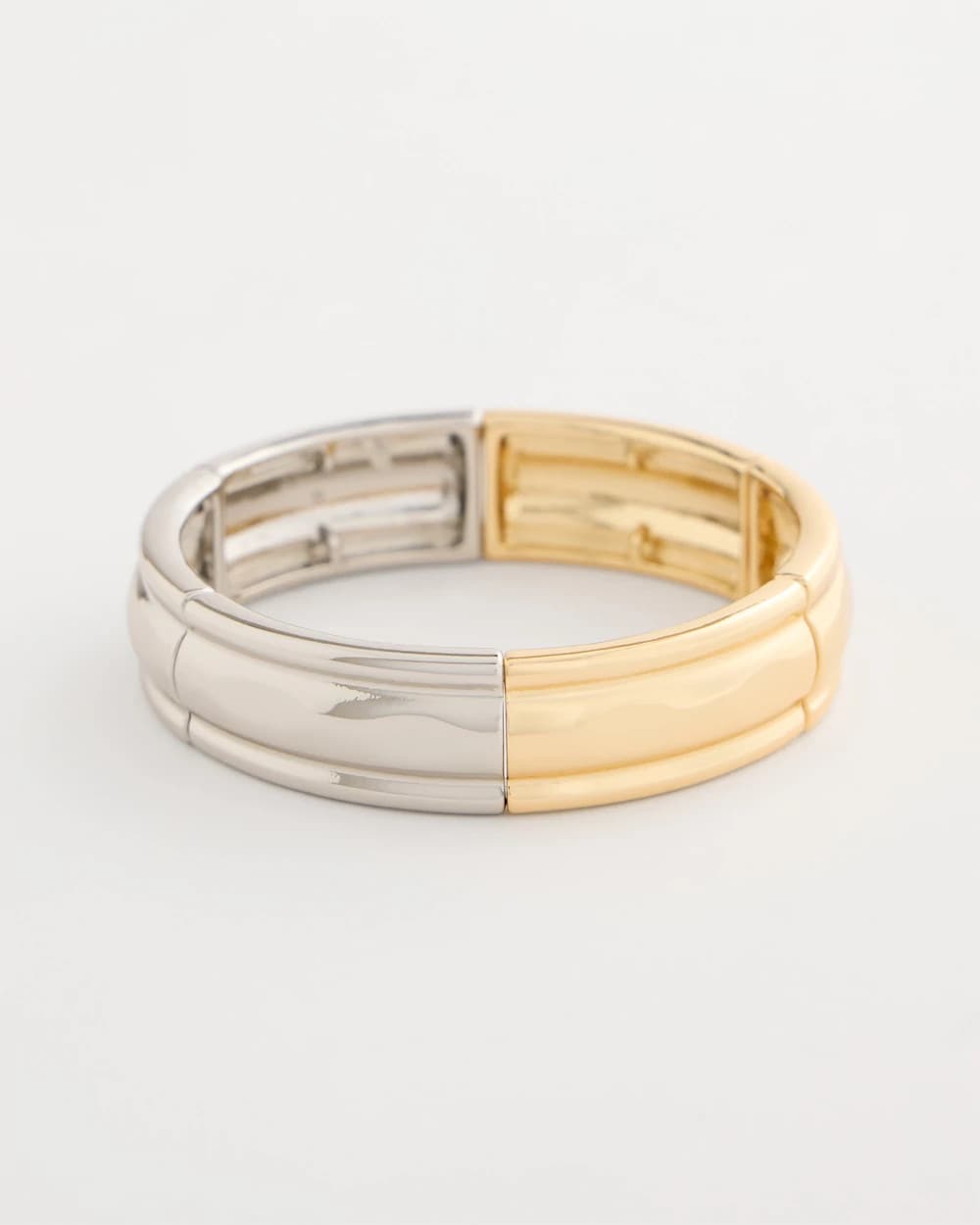 Chico's Mixed Metal Hinge Cuff Bracelet Mixed Metals