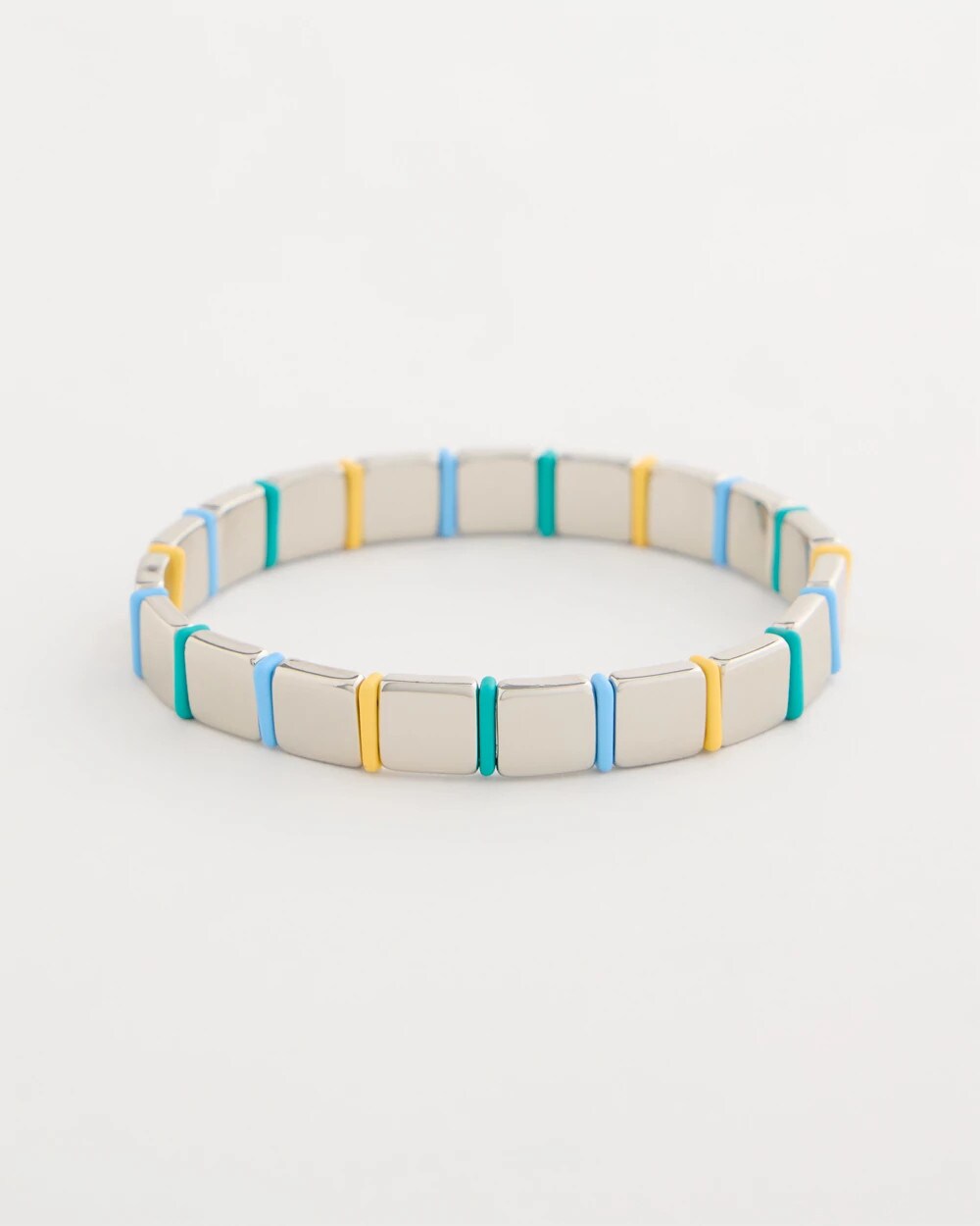 Chico's Glam Teal Slice Stretch Bracelet Teal