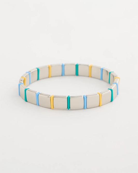 Chico's Glam Teal Slice Stretch Bracelet Teal