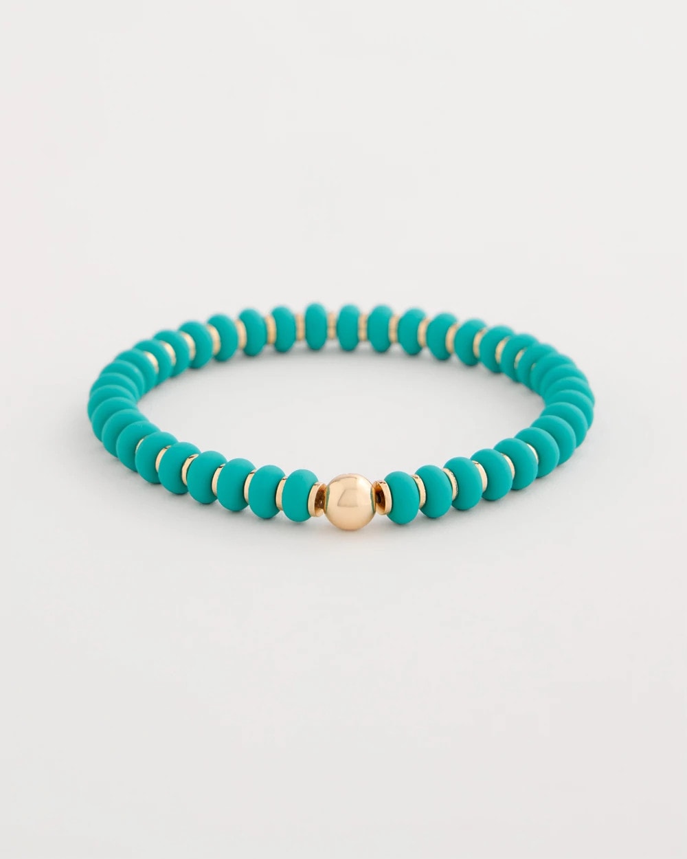 Chico's Green Round Stretch Bracelet Teal