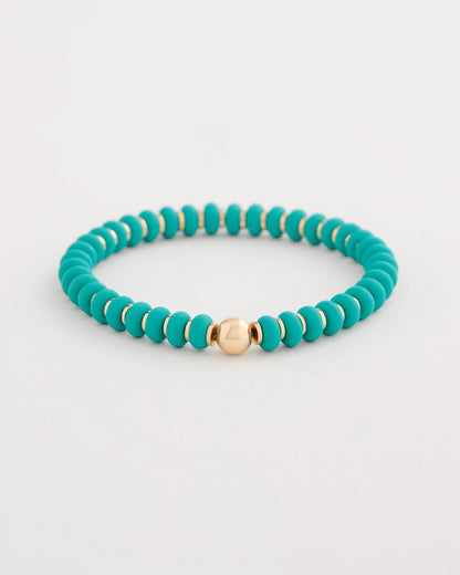 Chico's Green Round Stretch Bracelet Teal