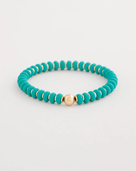 Chico's Green Round Stretch Bracelet Teal