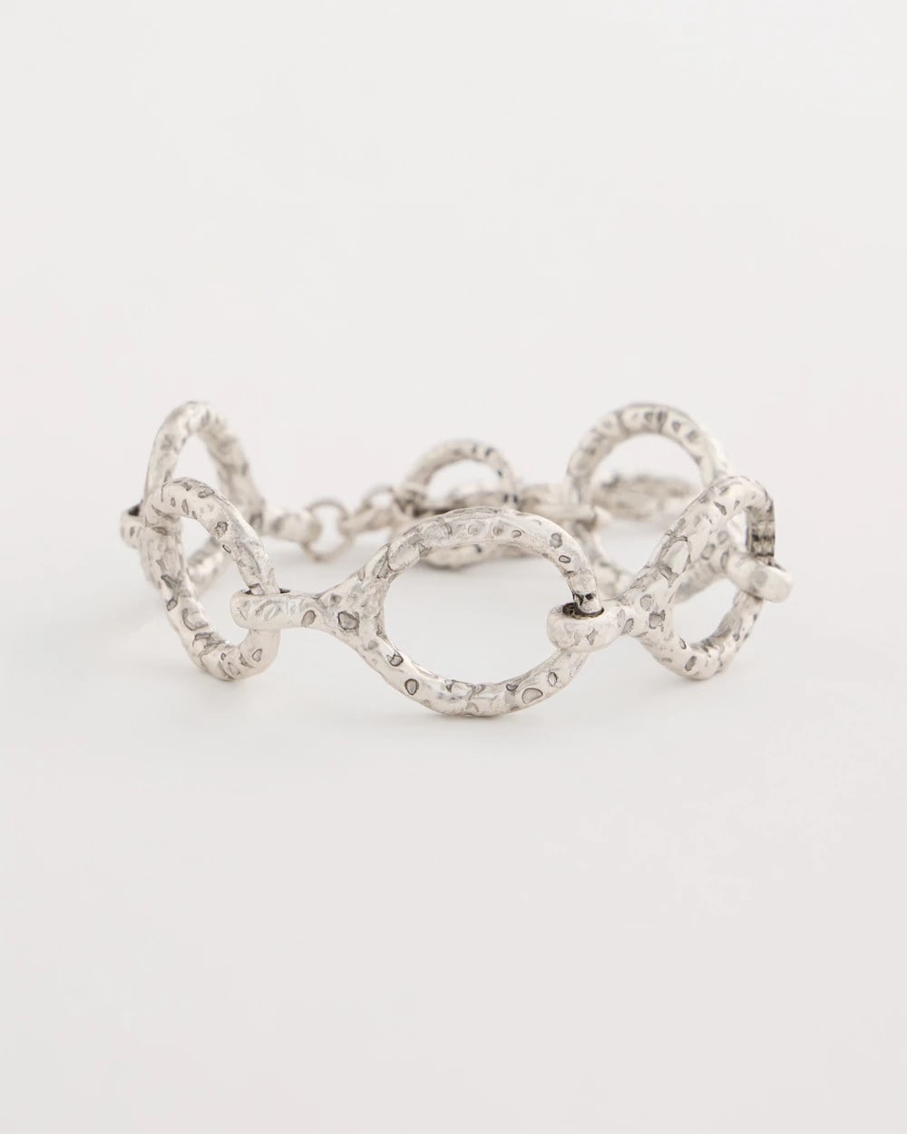 Chico's Silvertone Open Link Toggle Bracelet Silver