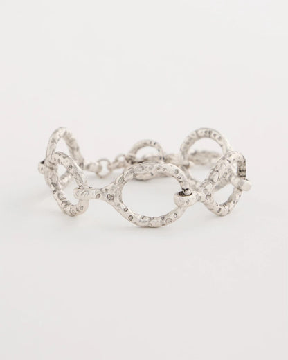 Chico's Silvertone Open Link Toggle Bracelet Silver