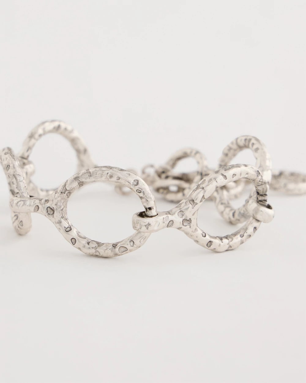 Chico's Silvertone Open Link Toggle Bracelet Silver
