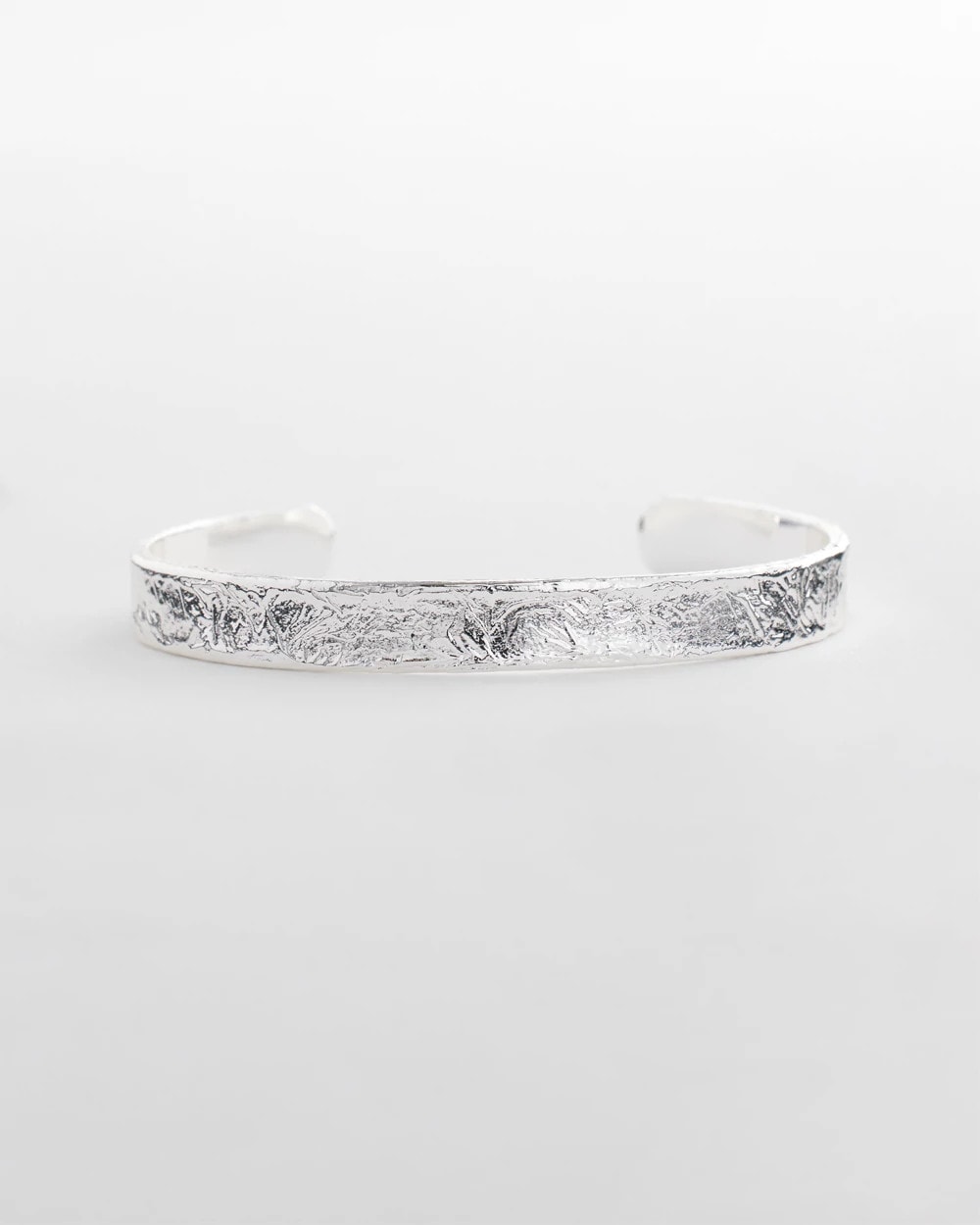 Chico's Silvertone Flexible Cuff Bracelet Silver