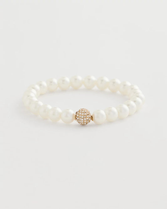 Chico's Pearlescent Stretch Hero Bracelet Pearl