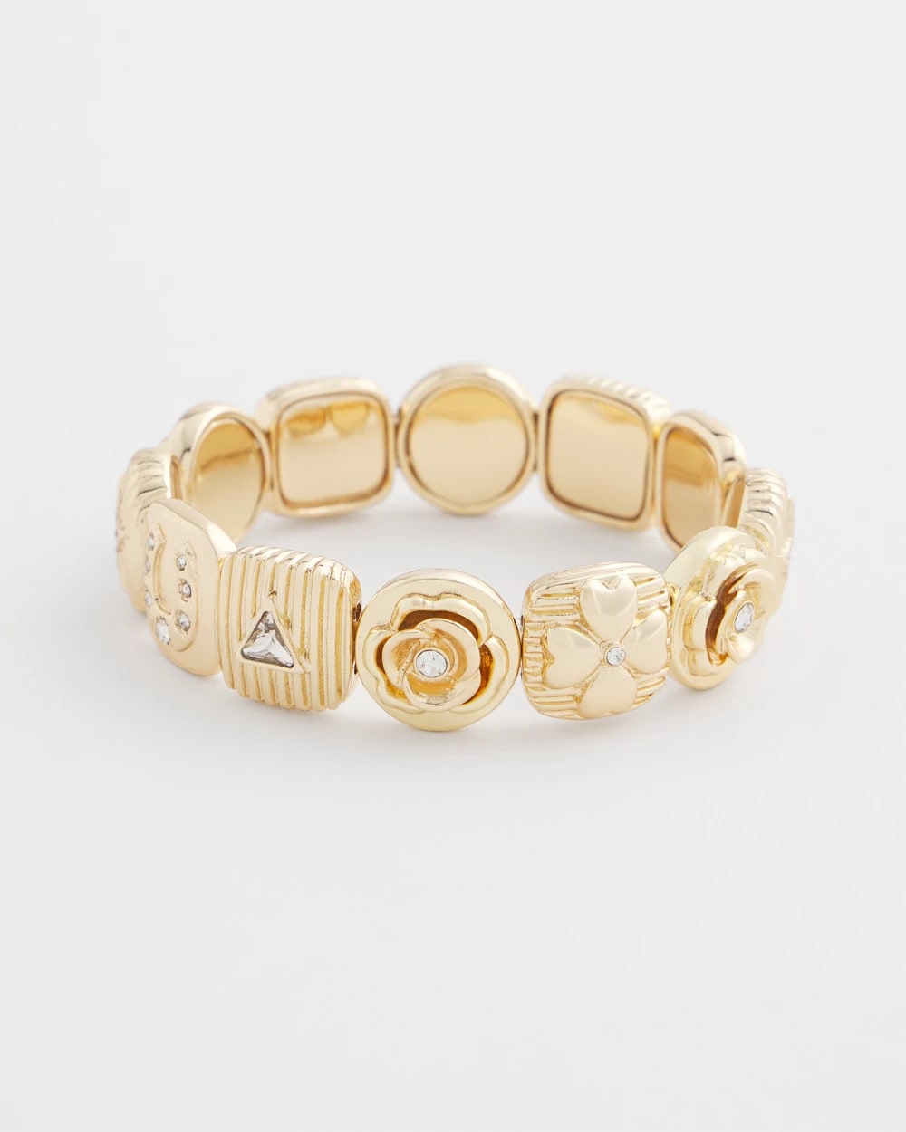Chico's Stretch Lucky Charm Bracelet Gold