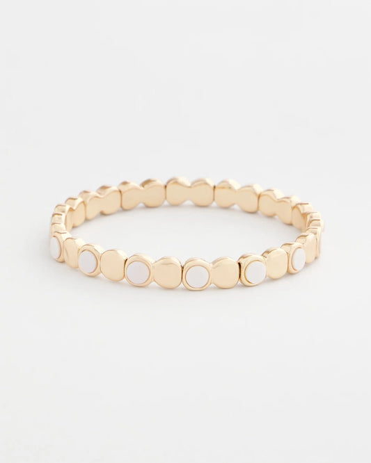 Chico's Pearl Mini Circle Stretch Bracelet Pearl