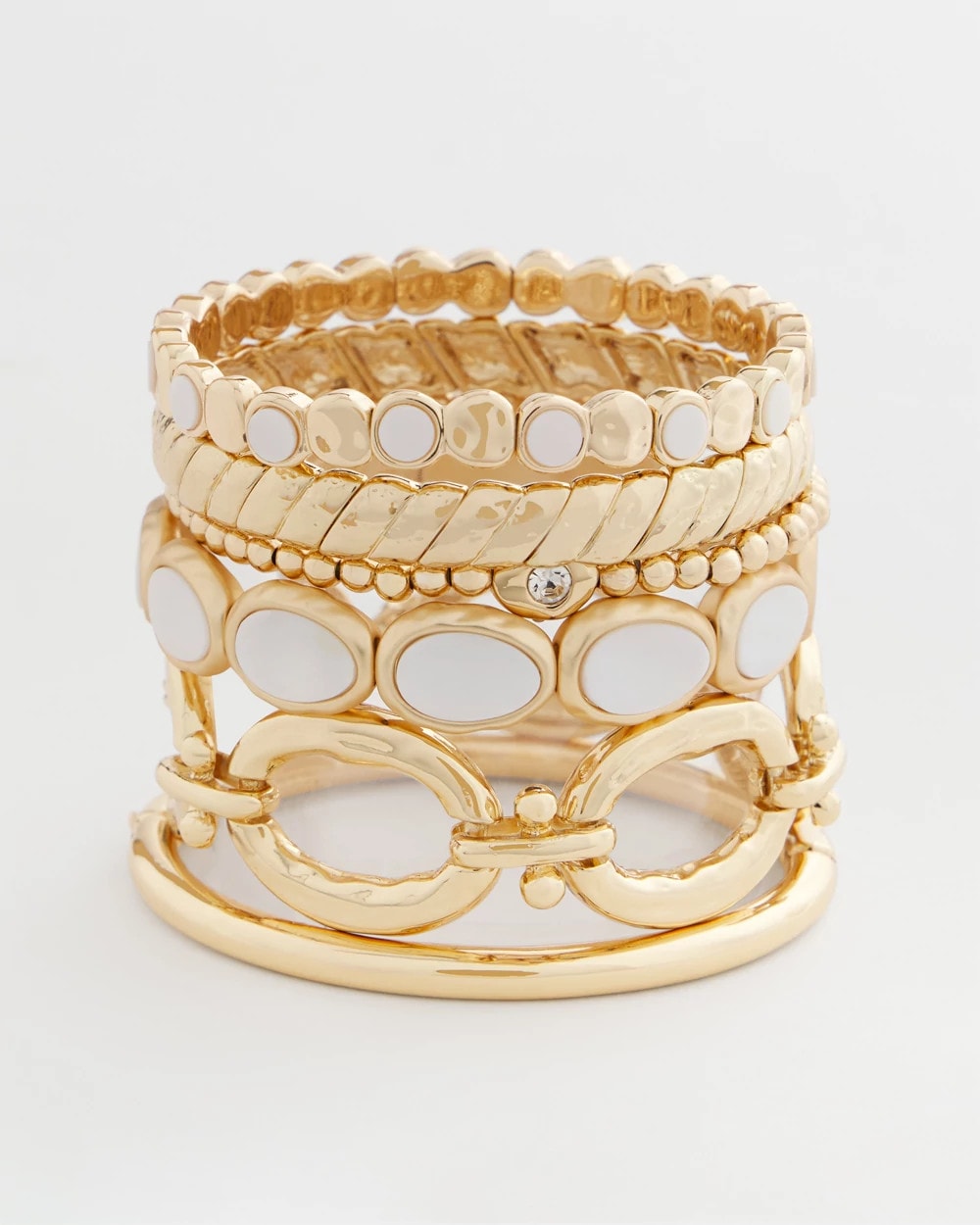 Chico's Pearl Mini Circle Stretch Bracelet Pearl