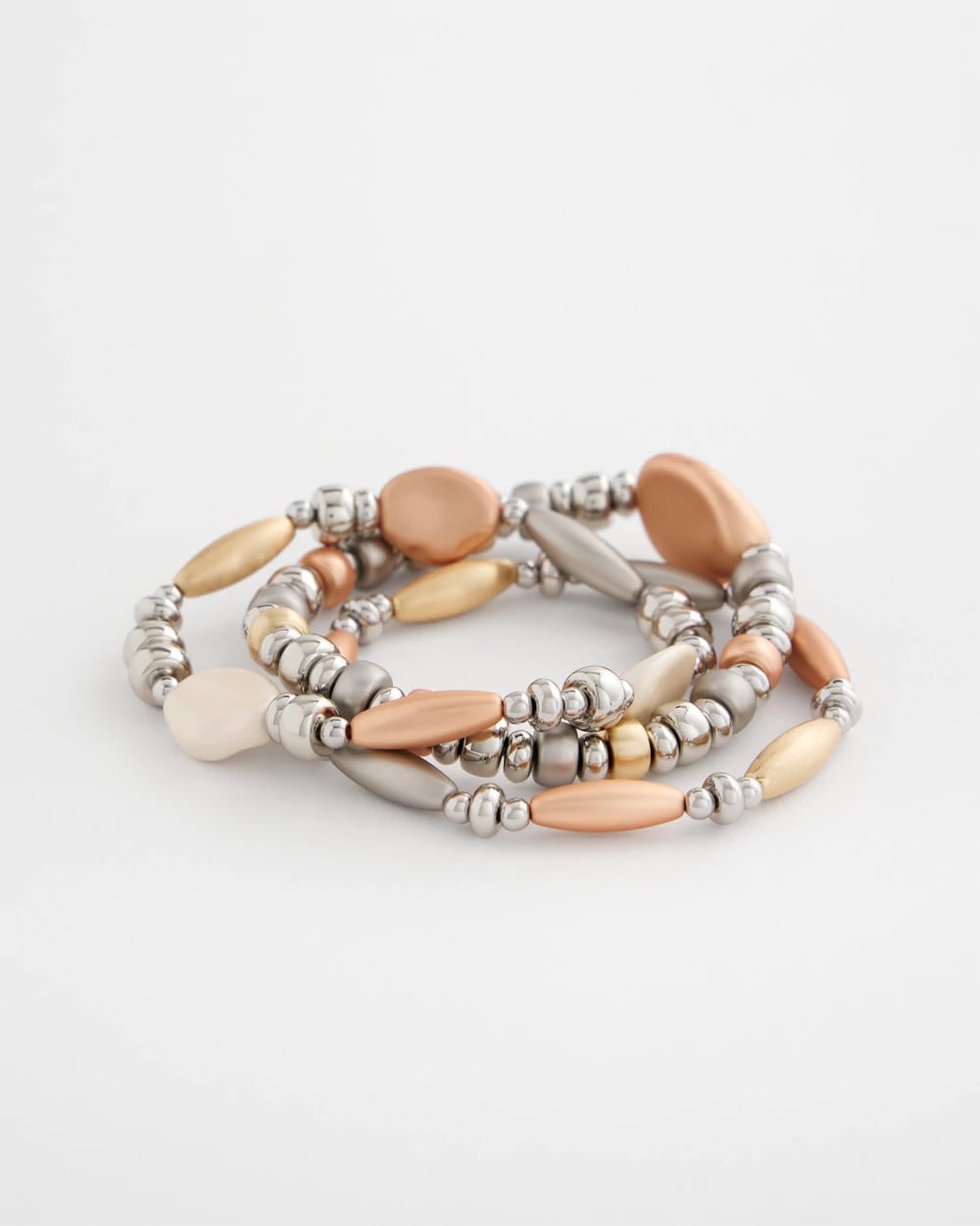 Chico's Mixed Metal Stretch Set of Three Mixed Metals