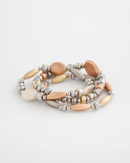 Chico's Mixed Metal Stretch Set of Three Mixed Metals