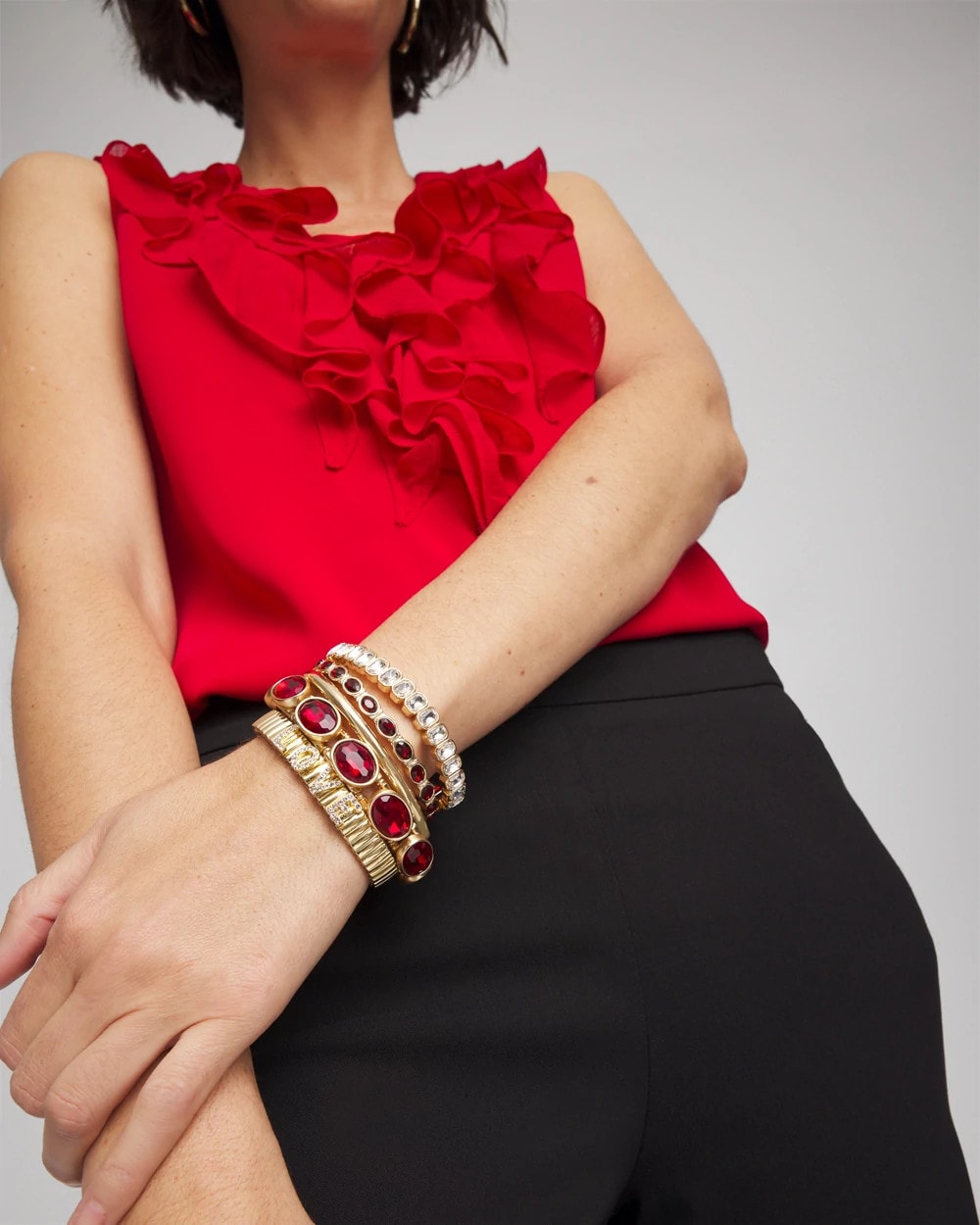 Chico's Gold Hinge Bangle Gold