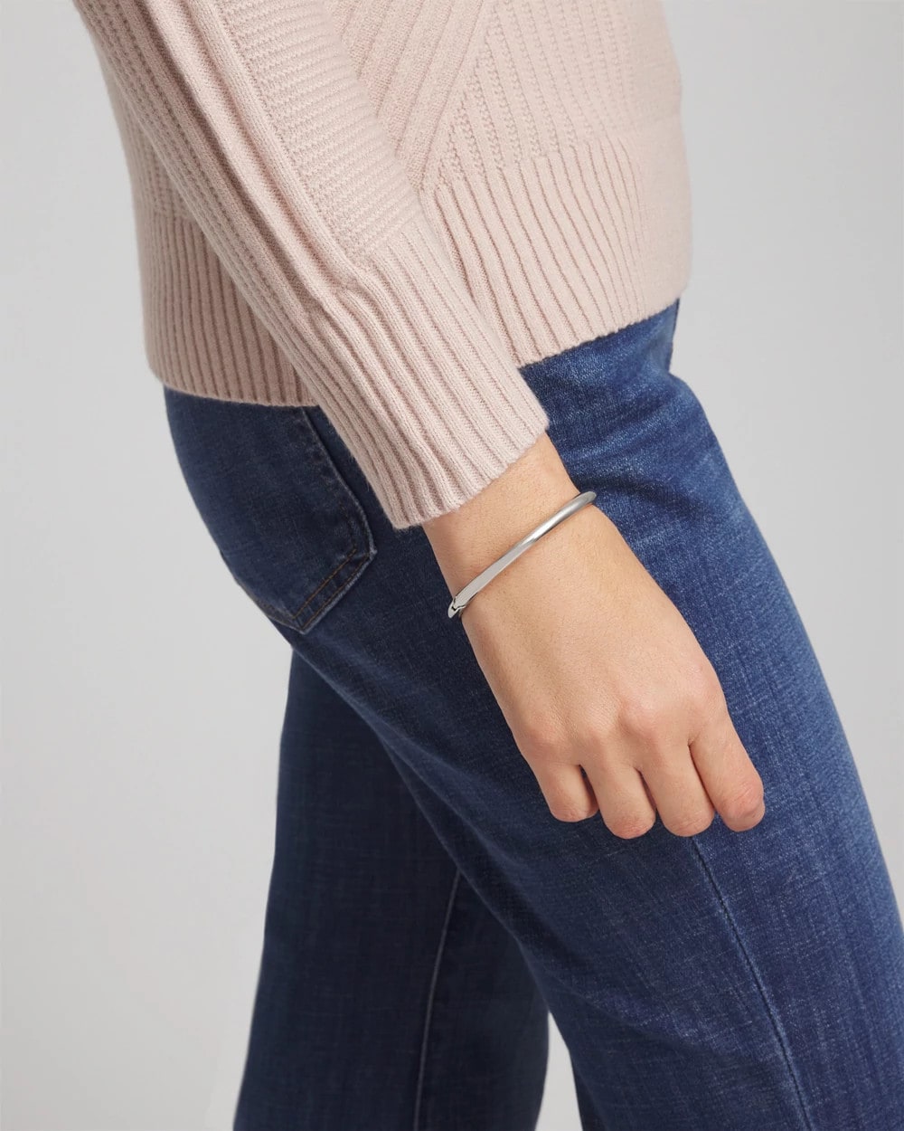 Chico's Silver Hinge Bangle Silver