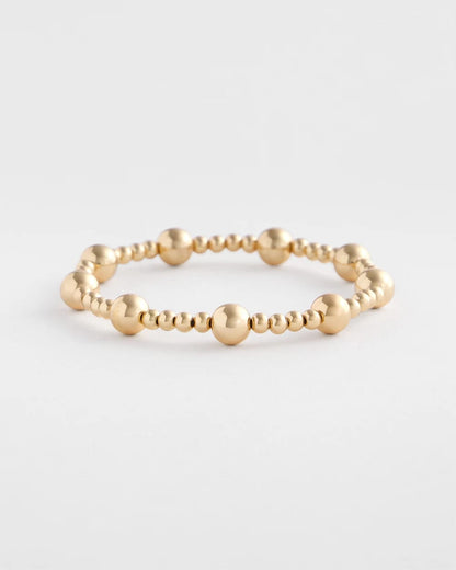 Chico's Gold-tone Medium Bead Stretch Bracelet Gold