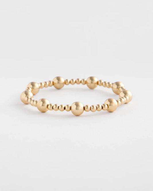 Chico's Gold-tone Medium Bead Stretch Bracelet Gold