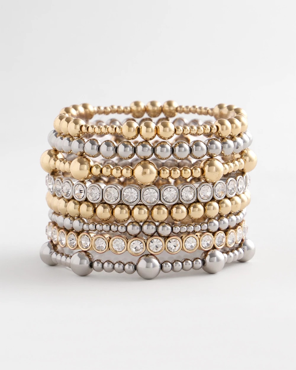 Chico's Gold-tone Medium Bead Stretch Bracelet Gold
